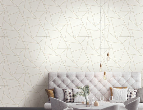 York PSW1064RL Fractured Prism  Gold Metallic Peel & Stick Wallpaper