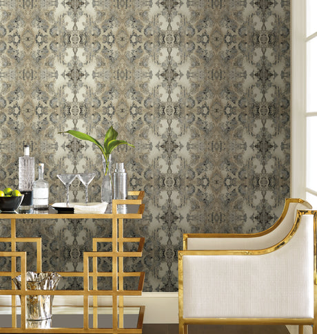 York PSW1107RL Inner Beauty Ivory Peel & Stick Wallpaper