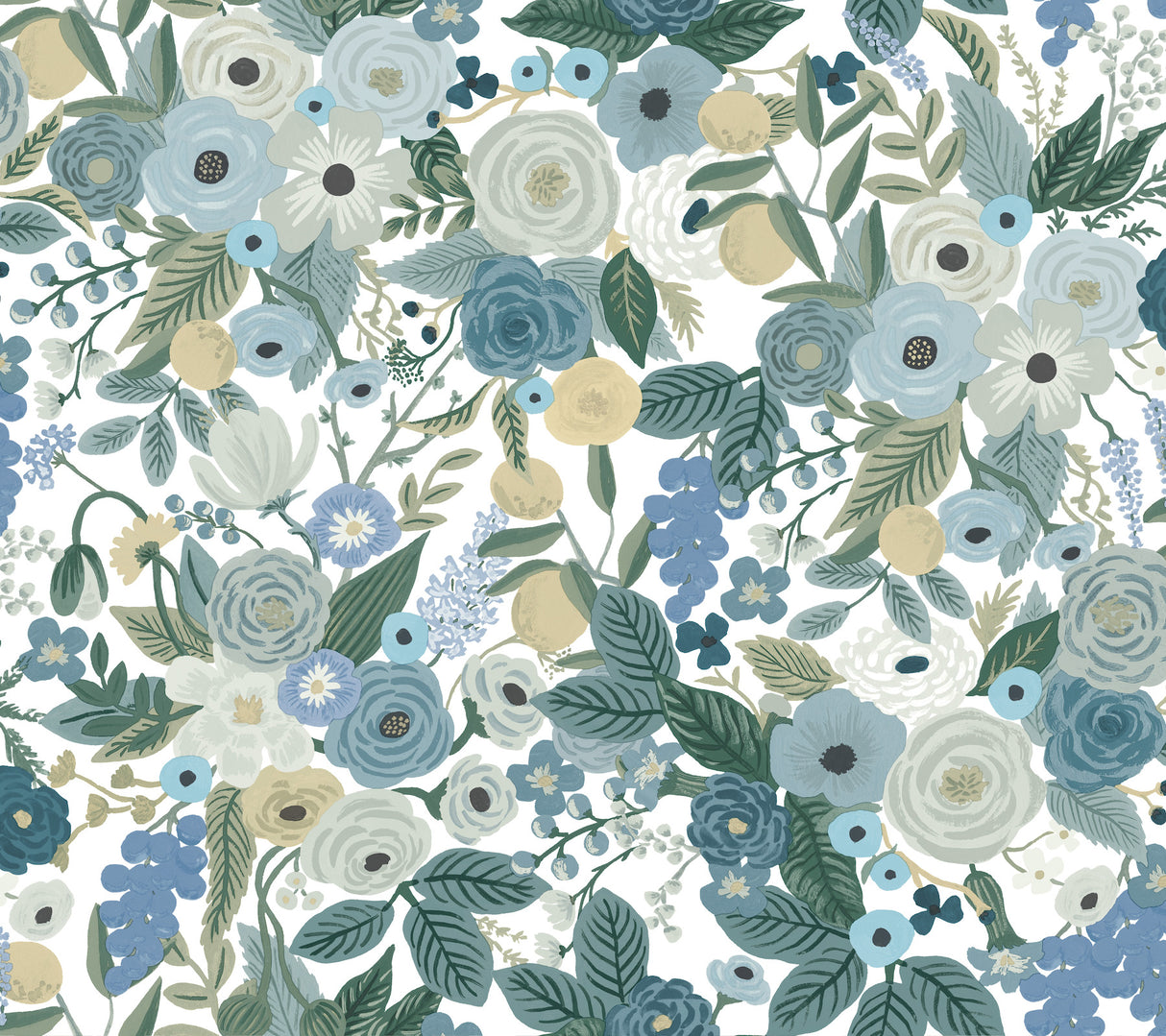 York PSW1201RL Garden Party Blue Peel & Stick Wallpaper