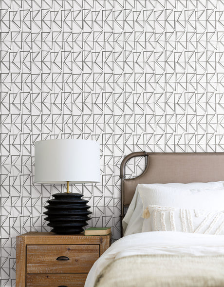 York PSW1252RL Love Triangles Grey Peel & Stick Wallpaper
