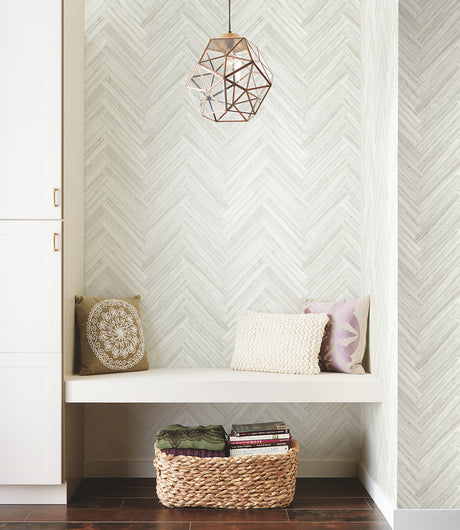 York PSW1287RL Hermosa Herringbone Beige Peel & Stick Wallpaper
