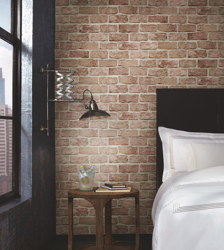 York PSW1306RL Stretcher Brick Red Peel & Stick Wallpaper