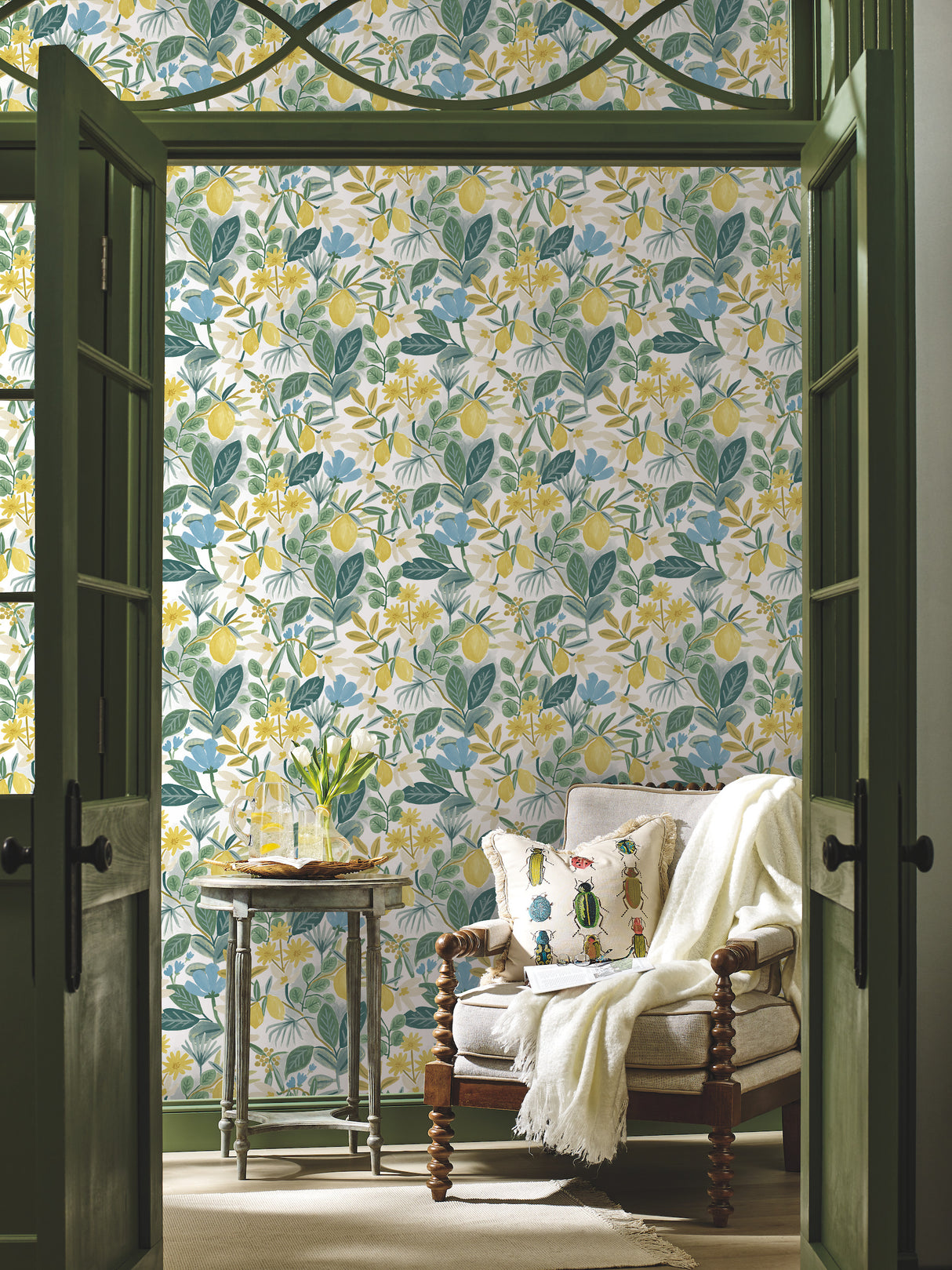 York PSW1318RL Amalfi Blue & Green Peel & Stick Wallpaper