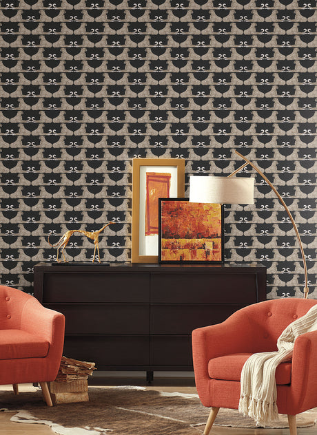 York PSW1355RL Reclining Cheetahs Black Peel & Stick Wallpaper