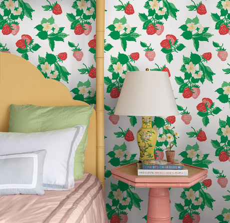 York PSW1395RL Berry Nice Berry Pink Peel & Stick Wallpaper