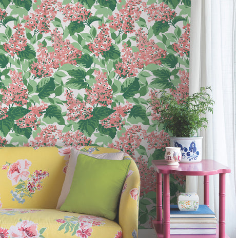 York PSW1397RL Bar Harbor Southampton Pink Peel & Stick Wallpaper