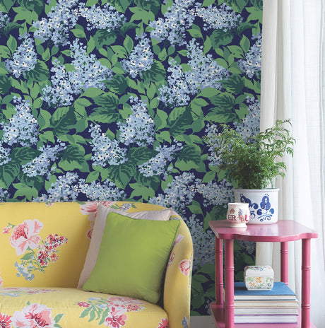 York PSW1398RL Bar Harbor Sky Blue Peel & Stick Wallpaper