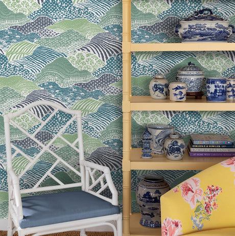York PSW1405RL Shangri-La Palm Green Peel & Stick Wallpaper