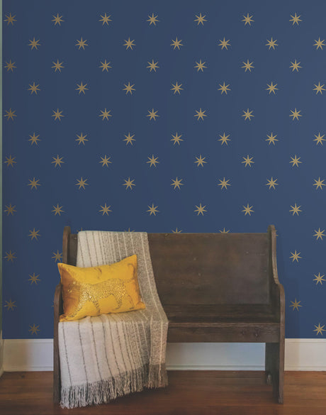 York PSW1451RL Star Splendor Navy & Metallic Gold Peel & Stick Wallpaper