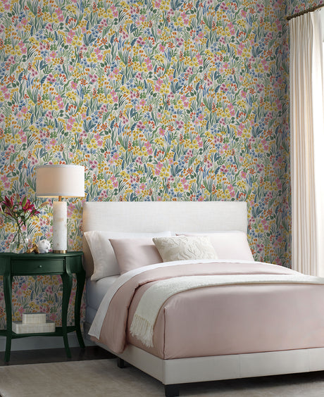 York PSW1465RL Lea White Peel & Stick Wallpaper
