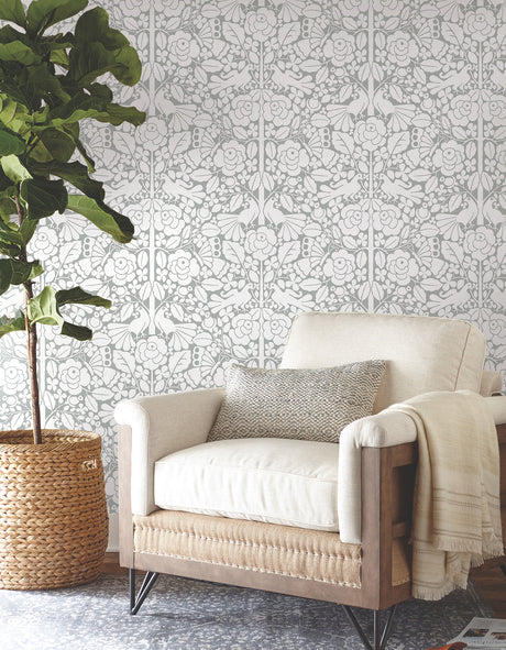 York PSW1506RL Fairy Tales Grey Wallpaper