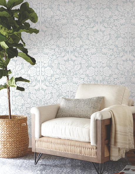 York PSW1507RL Fairy Tales Blue Wallpaper