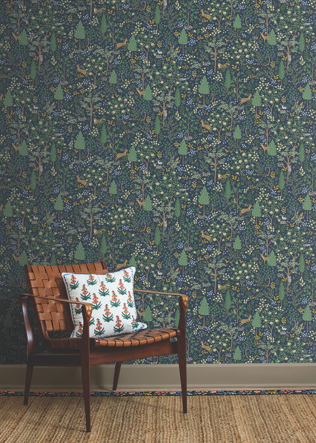 York PSW1547RL Woodland Navy Peel & Stick Wallpaper