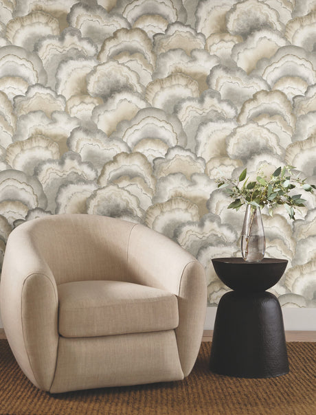 York PSW1616RL Abalone Fans Premium Peel + Stick Wallpaper - Eade's Wallpaper