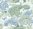 York Wallcoverings PSW1697RL Everbloom Forest Green Botanica