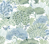 York Wallcoverings PSW1697RL Everbloom Forest Green Botanica