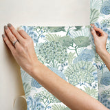 York Wallcoverings PSW1697RL Everbloom Forest Green Botanica