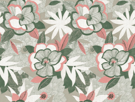 York Wallcoverings PSW1700RL Fantasium Coral Floral Peel + S