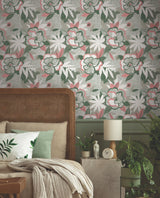 York Wallcoverings PSW1700RL Fantasium Coral Floral Peel + S