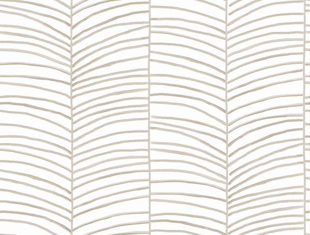 York Wallcoverings PSW1702RL Cascade Palm Taupe Chic Tropics
