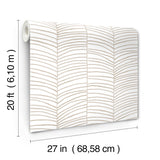 York Wallcoverings PSW1702RL Cascade Palm Taupe Chic Tropics