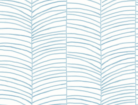 York Wallcoverings PSW1703RL Cascade Palm Blue Chic Tropics 