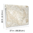 York Wallcoverings PSW1705RL Crown Canopy Neutral Palm Peel 