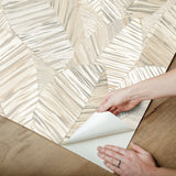 York Wallcoverings PSW1705RL Crown Canopy Neutral Palm Peel 
