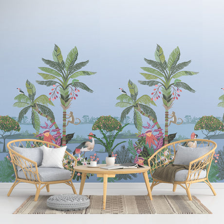 York Wallcoverings PSW1710M Tropical Lagoon Lush Premium Pee
