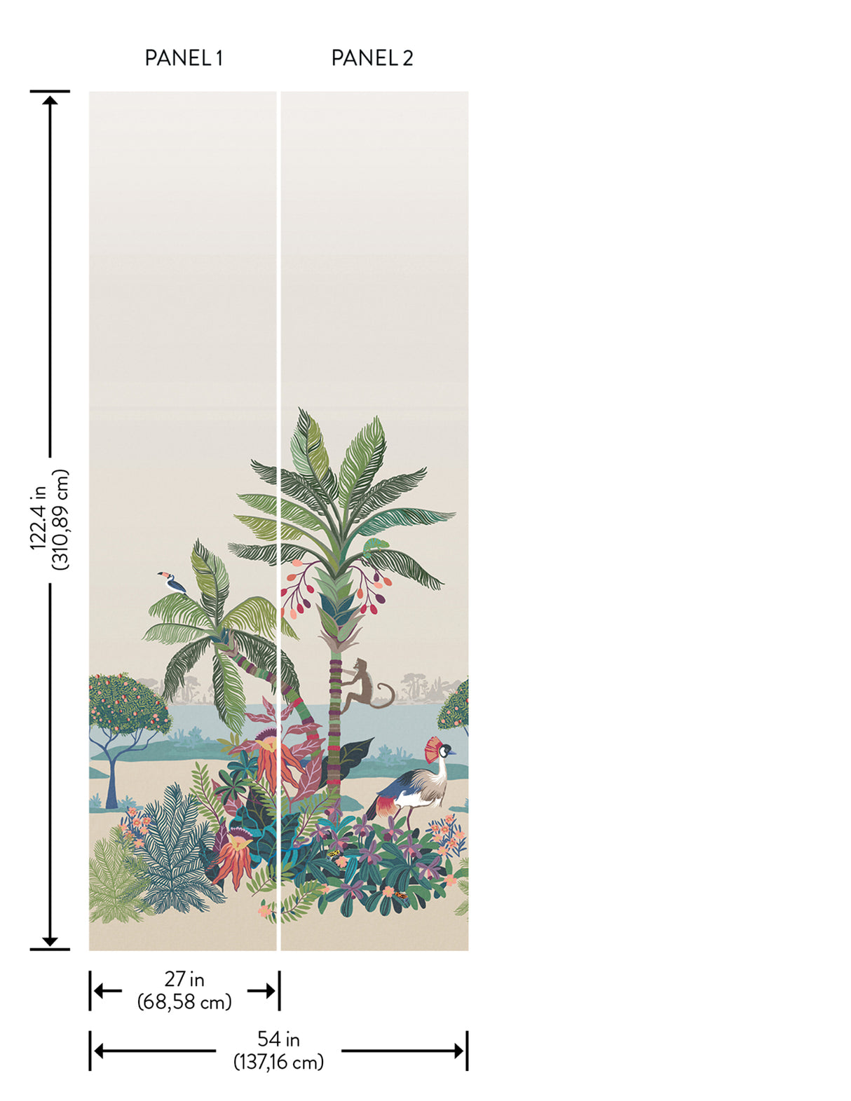 York Wallcoverings PSW1711M Tropical Lagoon Earthy Premium P