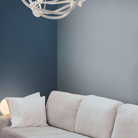 York PT9418 Organic Waves Paintable White Wallpaper