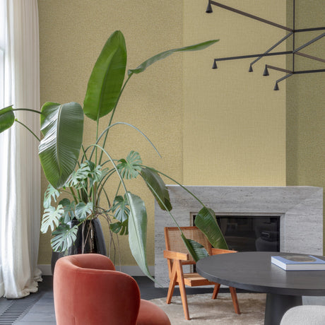 Galerie Precious Weaves Textile Plain Gold Wallpaper PW1110