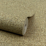 Galerie Precious Weaves Textile Plain Gold Wallpaper PW1110