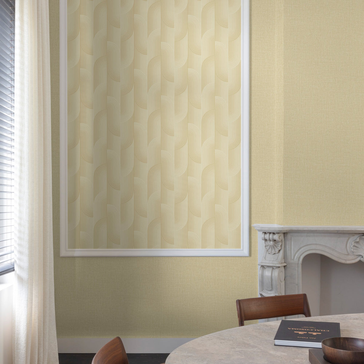 Galerie Precious Weaves Geometric All-over Beige Wallpaper P