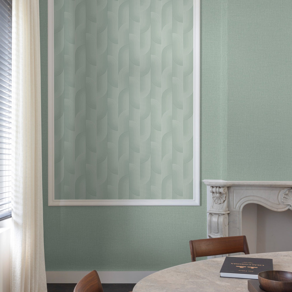 Galerie Precious Weaves Geometric All-over Blue Wallpaper PW