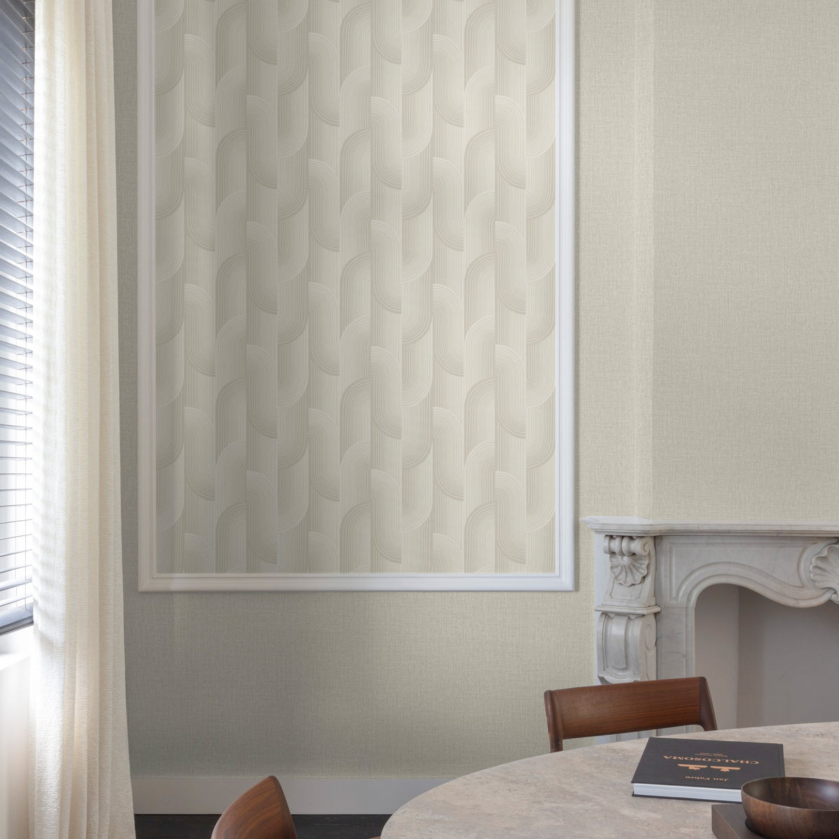 Galerie Precious Weaves Geometric All-over Cream Wallpaper P