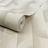 Galerie Precious Weaves Geometric All-over Cream Wallpaper P
