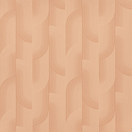 Galerie Precious Weaves Geometric All-over Orange Wallpaper 