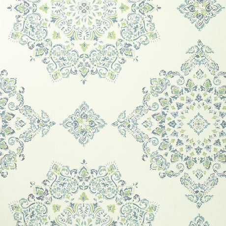 BAKER LIFESTYLE PW78034.3.0 PARVANI TEAL/LIME Wallpaper - Eade's Wallpaper