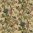 G P & J BAKER R1355.3.0 HYDRANGEA BIRD ROSE/BISCUIT Fabric - Eade's Wallpaper