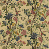 G P & J BAKER R1355.3.0 HYDRANGEA BIRD ROSE/BISCUIT Fabric - Eade's Wallpaper