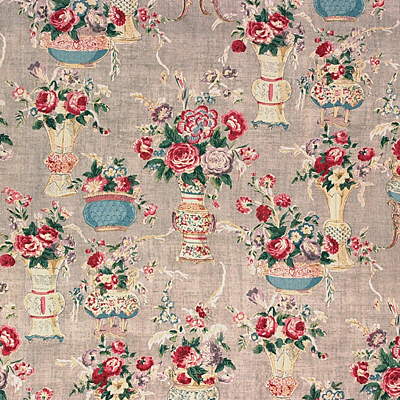 G P & J BAKER R1361.1.0 BLUSH CHINA GREY Fabric - Eade's Wallpaper