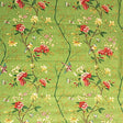G P & J BAKER R1368.6.0 PEONY & BLOSSOM APPLE GREEN/BRICK Fabric - Eade's Wallpaper