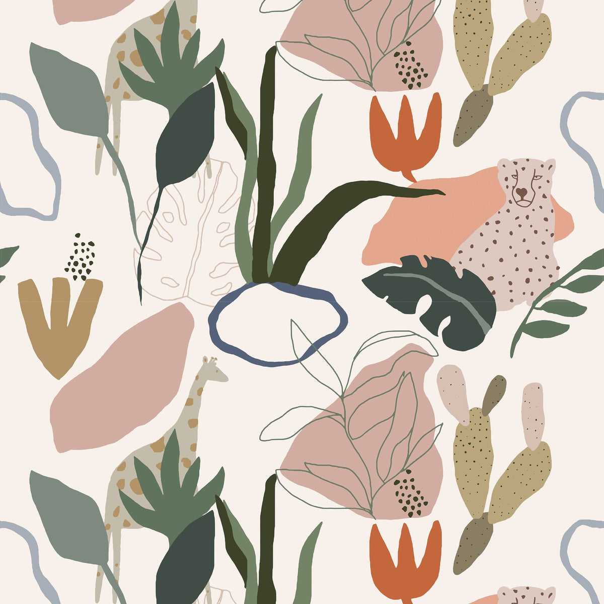 Galerie Day Dreamers Safari Pink Mural RB246