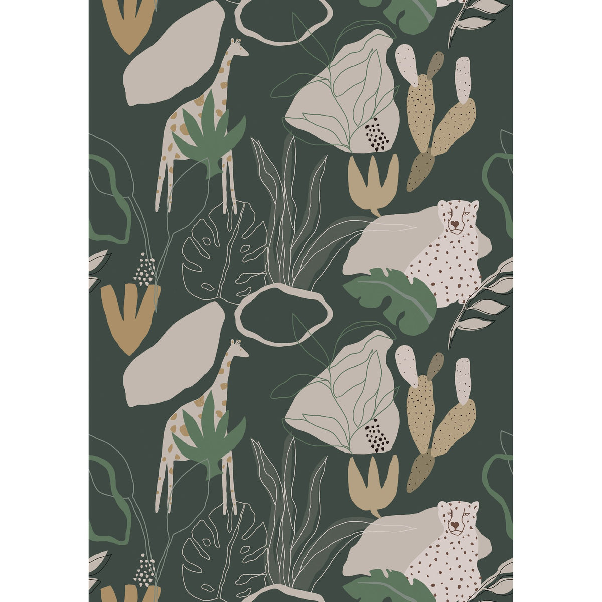 Galerie Day Dreamers Safari Green Mural RB248