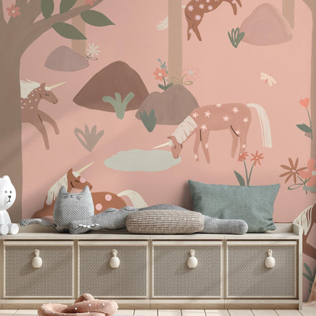Galerie Day Dreamers Unicorn Pink Mural RB351