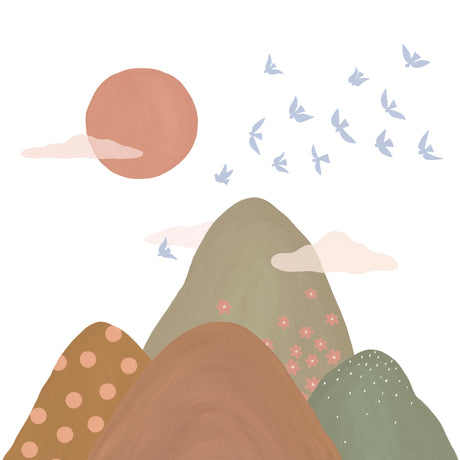 Galerie Day Dreamers Mountain Tops Multi-colored Mural RB353
