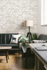 Brewster RD412 Carnaby Street White Brick Wallpaper