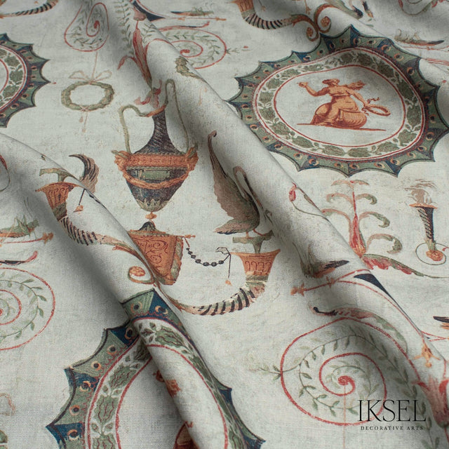 Schumacher RF410CS01 DIRECTOIRE MEDALLIONS in ORIGINAL Fabri