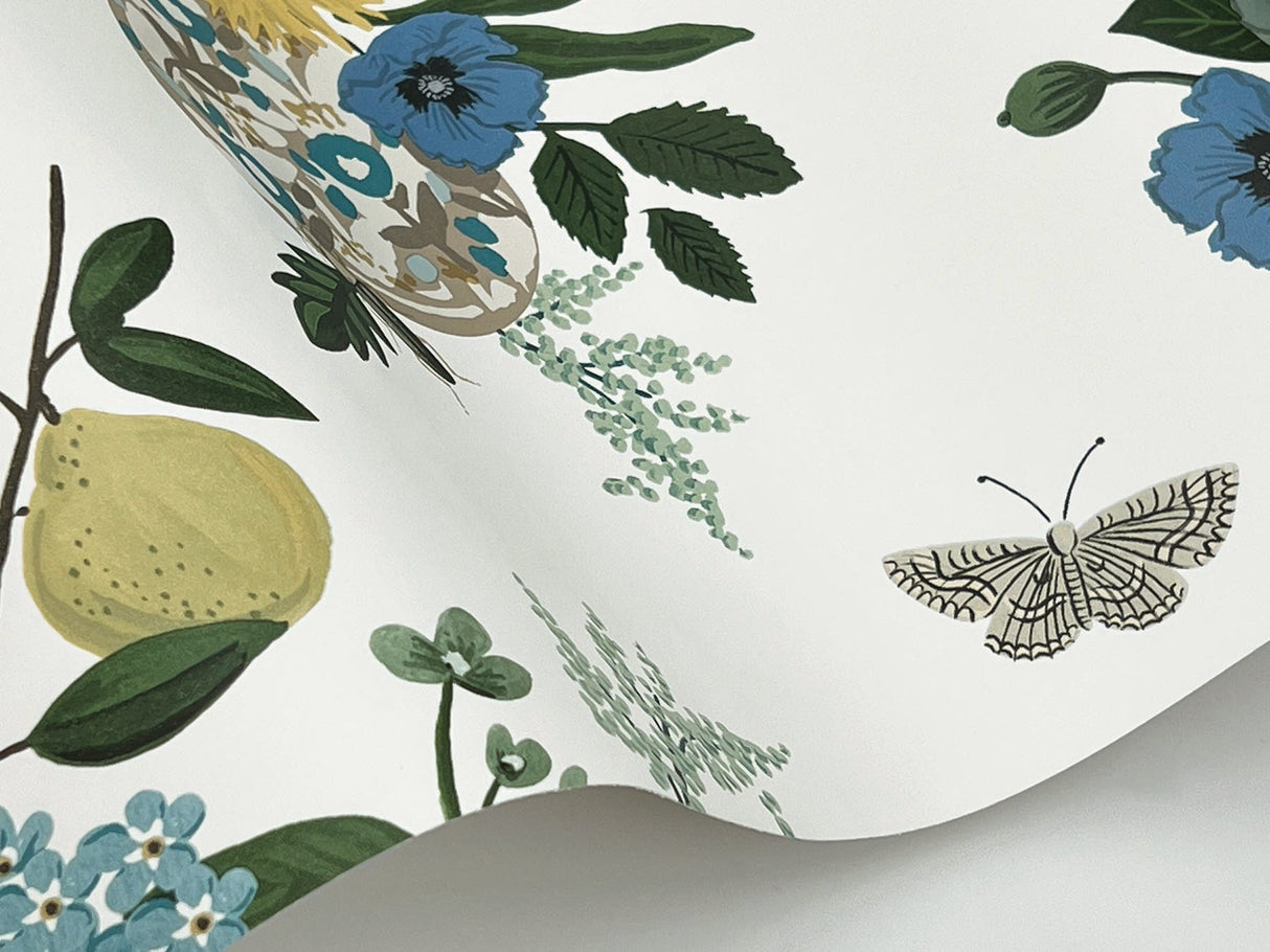 Rifle Paper Co. RF7401 Flower Studies Blue Wallpaper